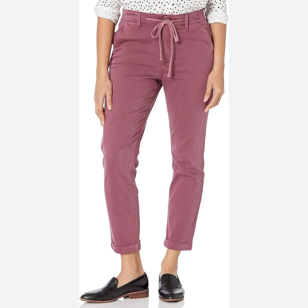 Paige Christy Pink Straight Drawstring Pants